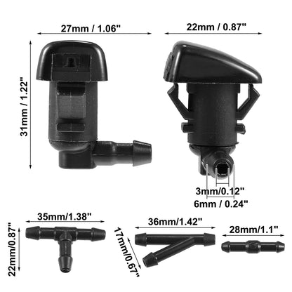 2X Windshield Washer Nozzle & 2.5m Hose Kit for Toyota Tacoma  85381-04030