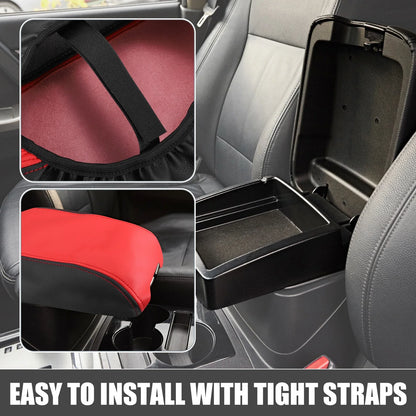 Dodge Durango Armrest Cover for Center Console 2011-2021 Black Red