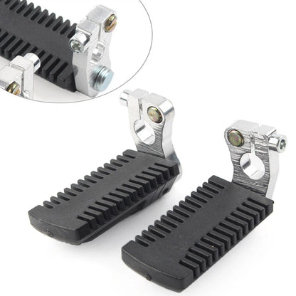 Foot Pegs Rest Pedals w/ Clamps for 43cc 47cc 49cc Pocket Dirt Bike Mini Scooter