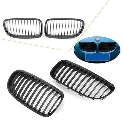 2X Black Front Grille for BMW E90 E91 LCI (2007–2013)
