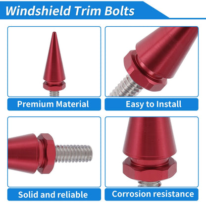 Windshield Bolts for Harley Davidson Street Glide (1996–2013) Aluminum Red