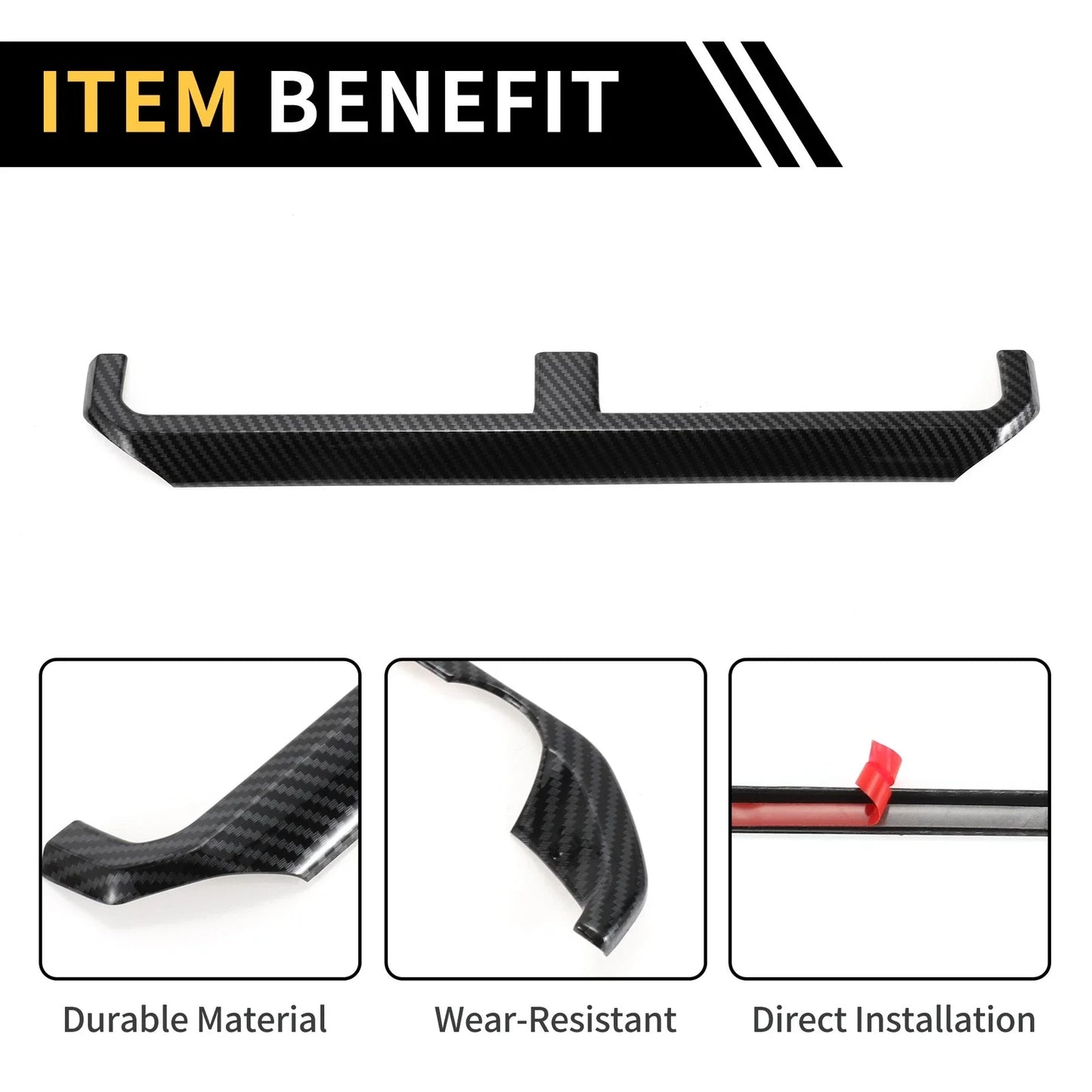 Carbon Fiber Central Control Panel Trim Cover for Chevy Colorado (2023-2024)