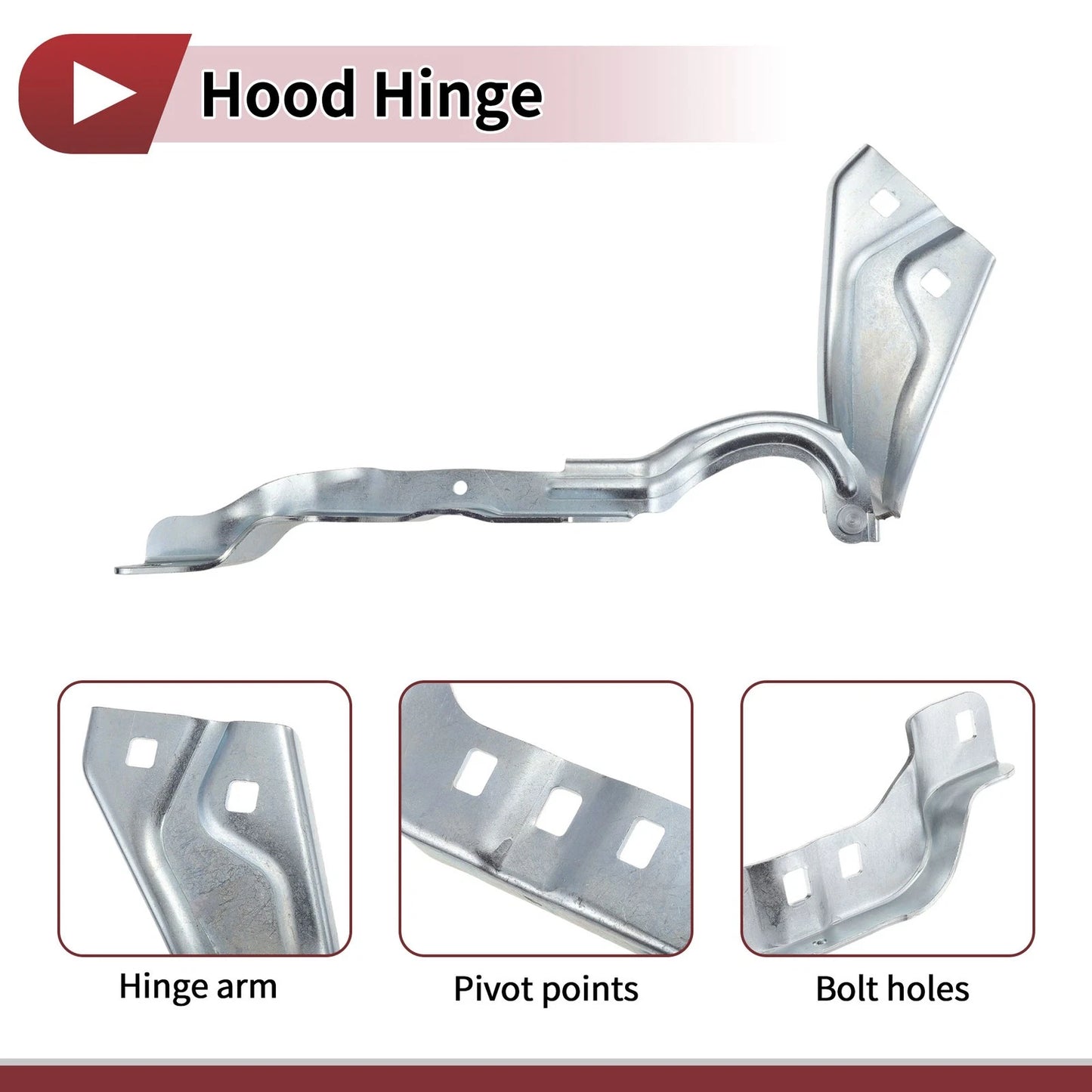Hood Hinge for Ford Escape (2015–2018) Left Side, Part Number: 1 pcs
