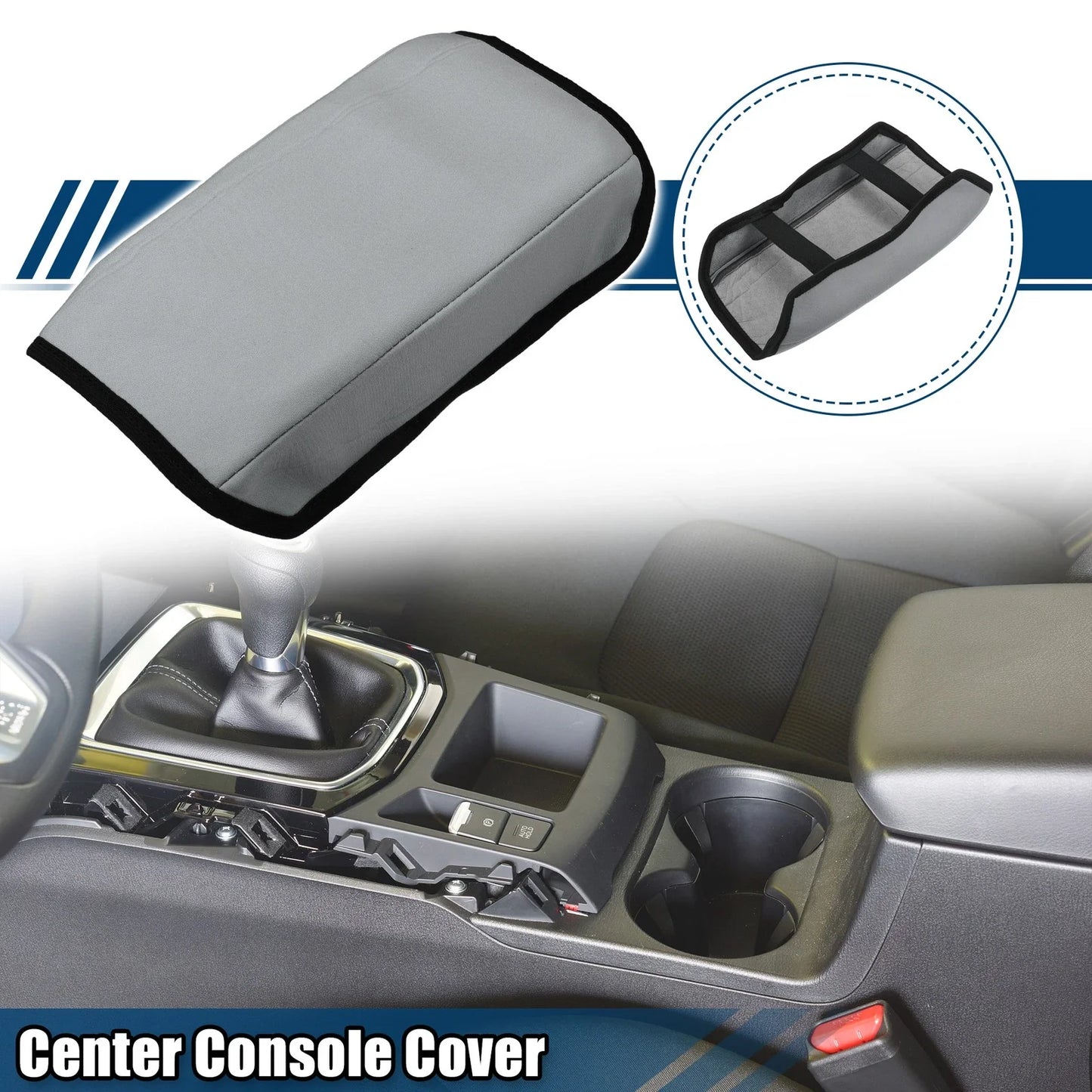 Center Console Armrest Cover for Honda Accord (2003-2007) Neoprene Gray