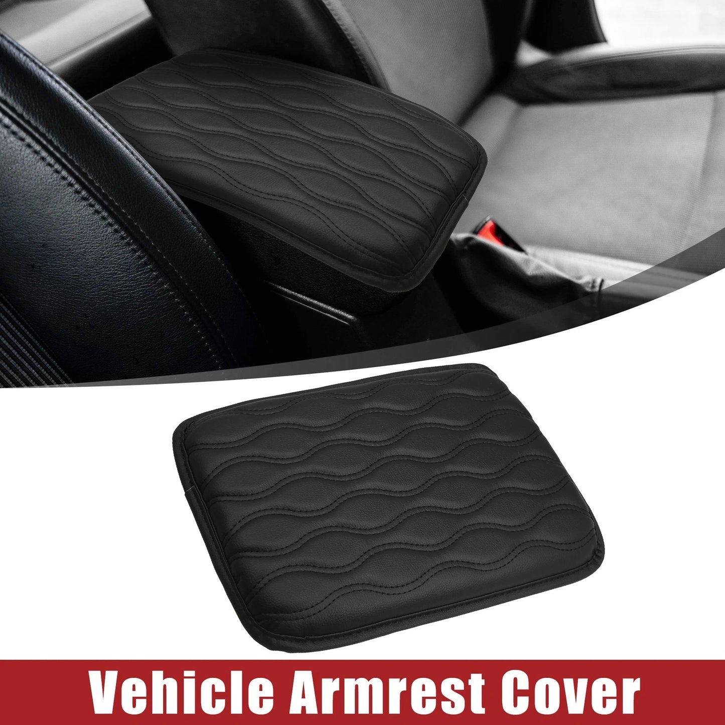 Armrest Cover   - Waterproof Anti-Slip Black 1 Pcs