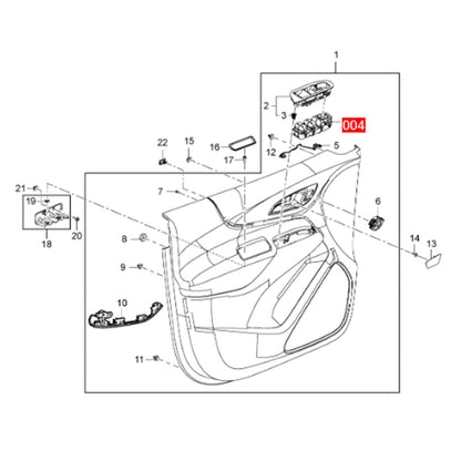 Driver Side Door Master Power Window Switch for Chevrolet Equinox (2018–2023)
