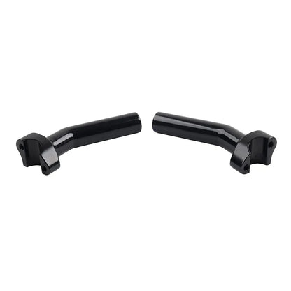 6" CNC Pullback Handlebar Risers Black for Harley Dyna Softail Sportster (2004-2023)