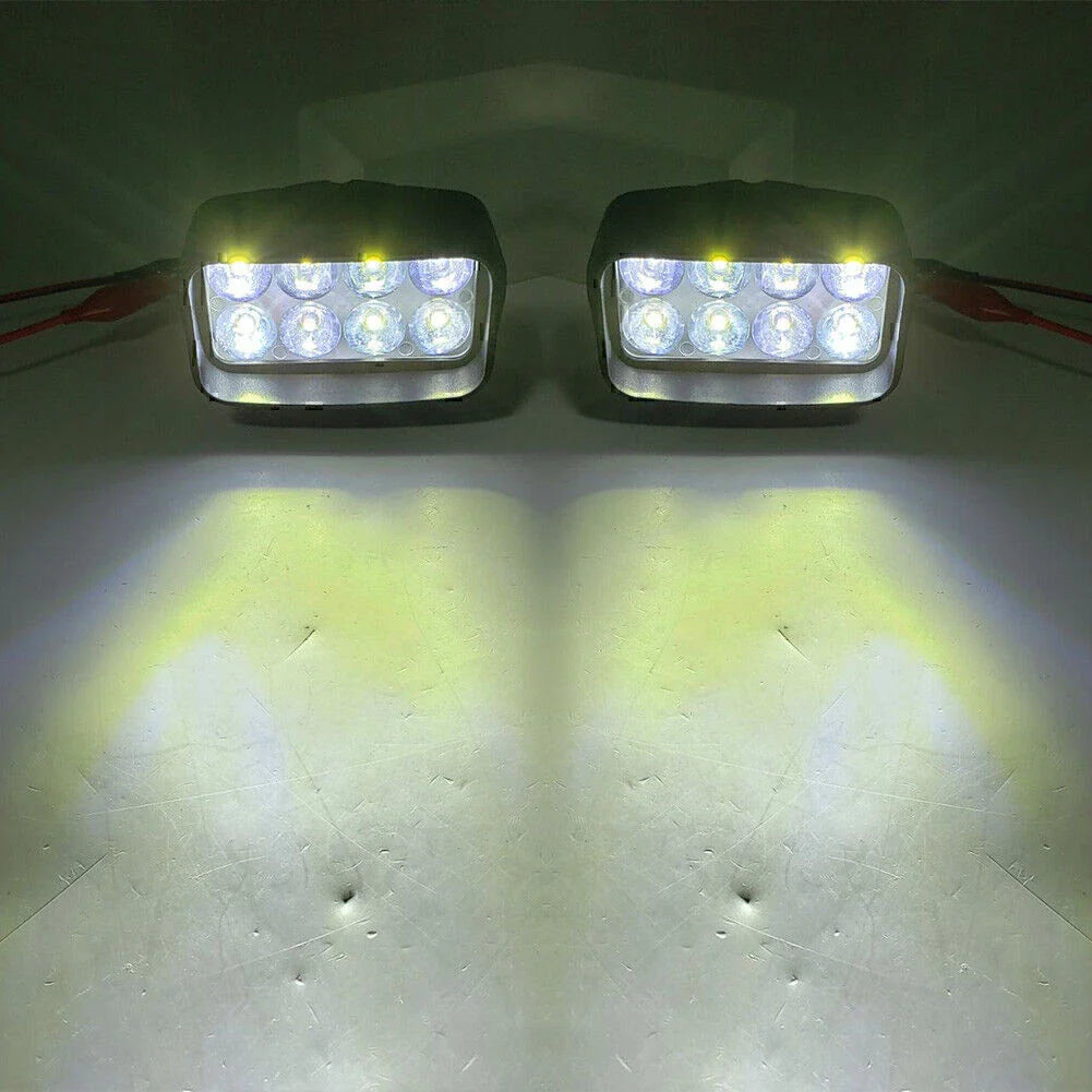 Motorcycle Front Headlight Fog Lights 8-LED for UTV ATV