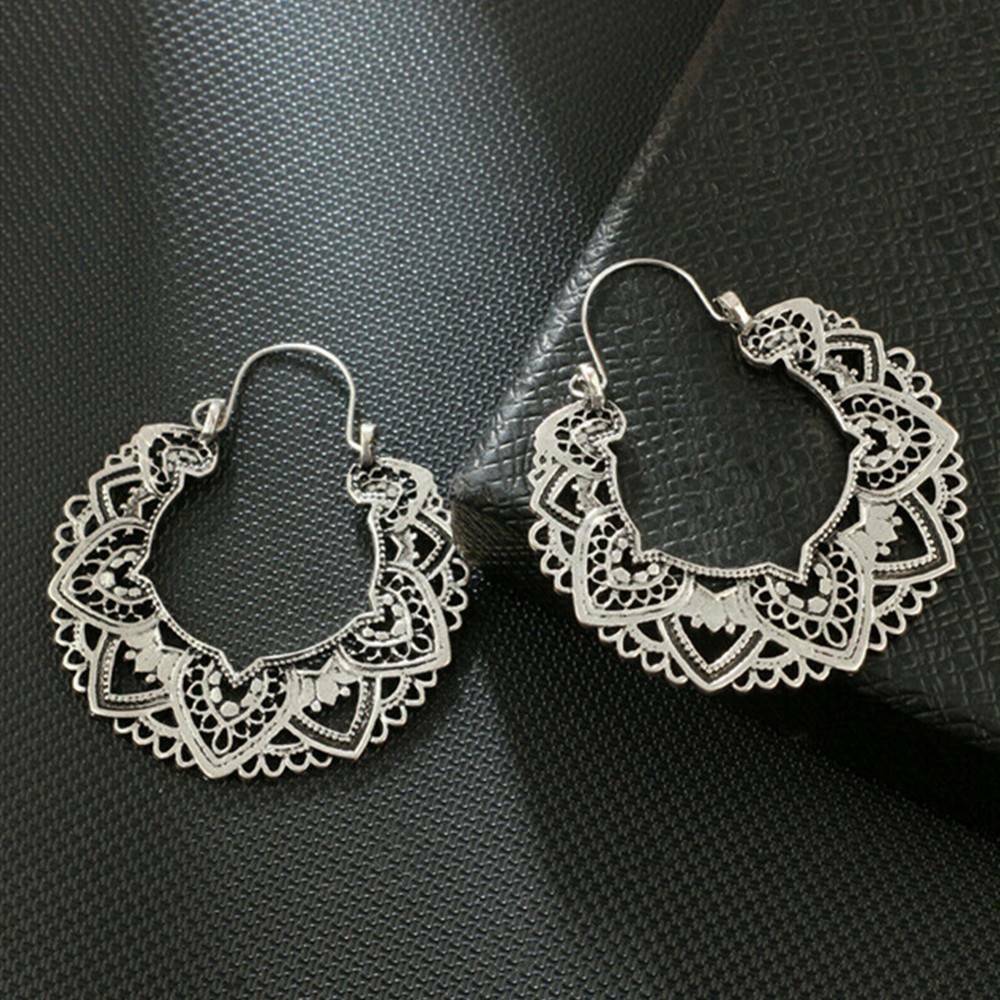 Set of 2 Boho Vintage Style Dangle Drop Hook Earrings for Women