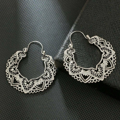 Set of 2 Boho Vintage Style Dangle Drop Hook Earrings for Women