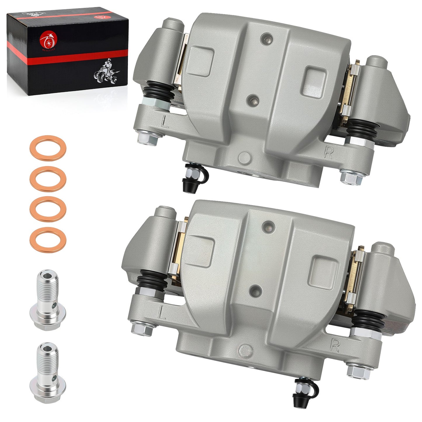 Set of 2 Front Brake Calipers with Pads for Yamaha YXZ1000R (2016–2024)