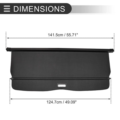 Retractable Cargo Cover Black Carbon Fiber for BMW X5 E53 (2000-2006)