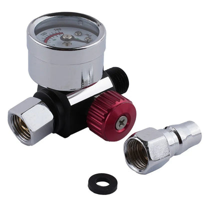 Advanced Air Pressure Regulator Tool with Barometer and Nozzle Attachment