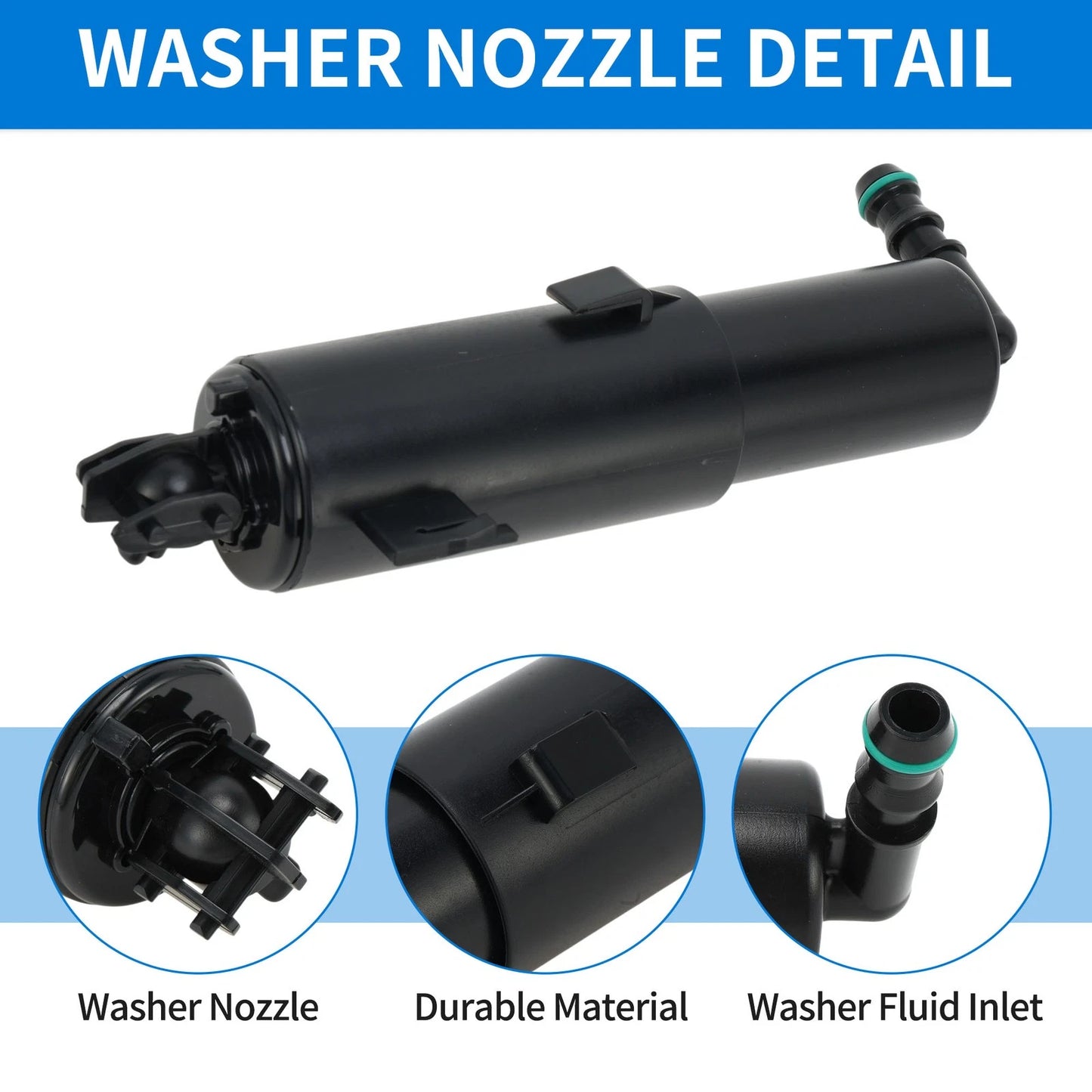 Set of 2 Headlight Washer Nozzles for BMW E90 325i (2004–2012) No.61677117845