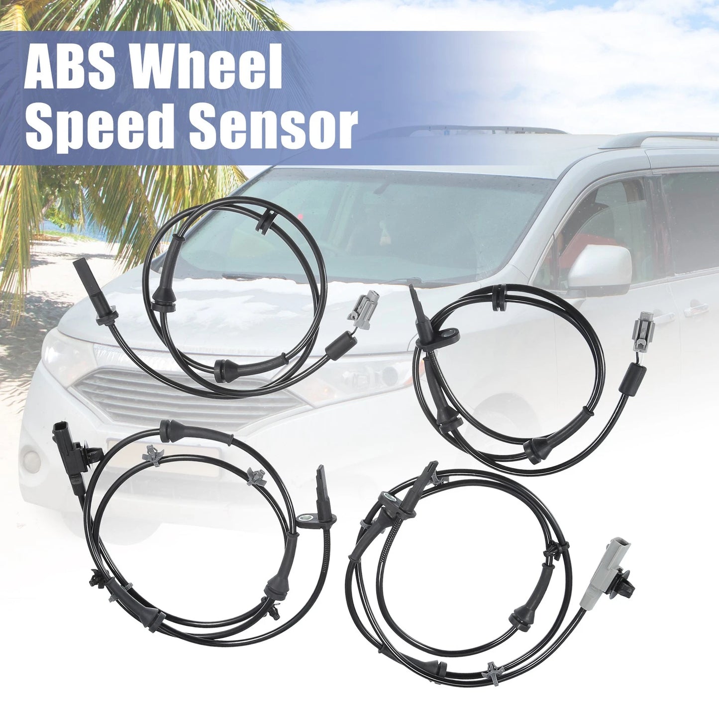 Set of 4 ABS Wheel Speed Sensors No. 47900ZX70A for Nissan