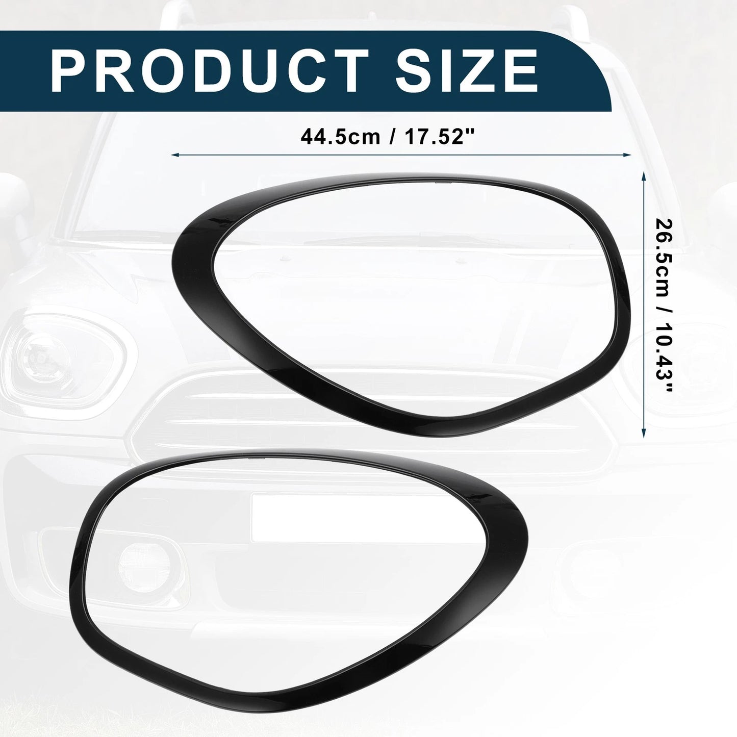 1 Pair Headlight Trim Bezel for Mini Cooper Countryman (2011–2016)