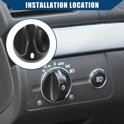 Head Lamp Switch Knob for Ford F-150 (1997–2004) Black Plastic