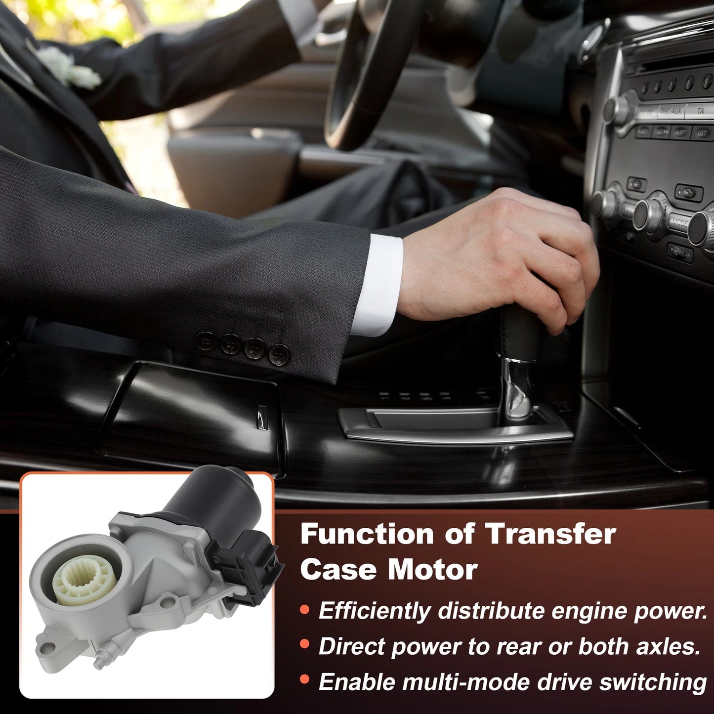 600-914 Transfer Case Shift Motor for Chevrolet Silverado 2500 3500HD (2007–2014)