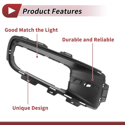 1 Pc Fog Light Grill Front Right for BMW X5 (2007 - 2010) Black