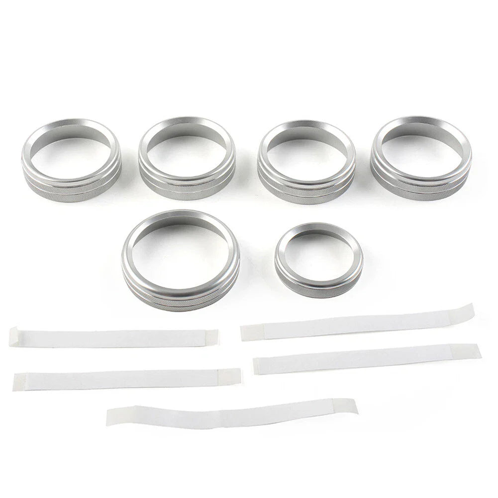 Air Conditioner Switch Knob Trim for Ford F150 XLT (2015-2020) Silver