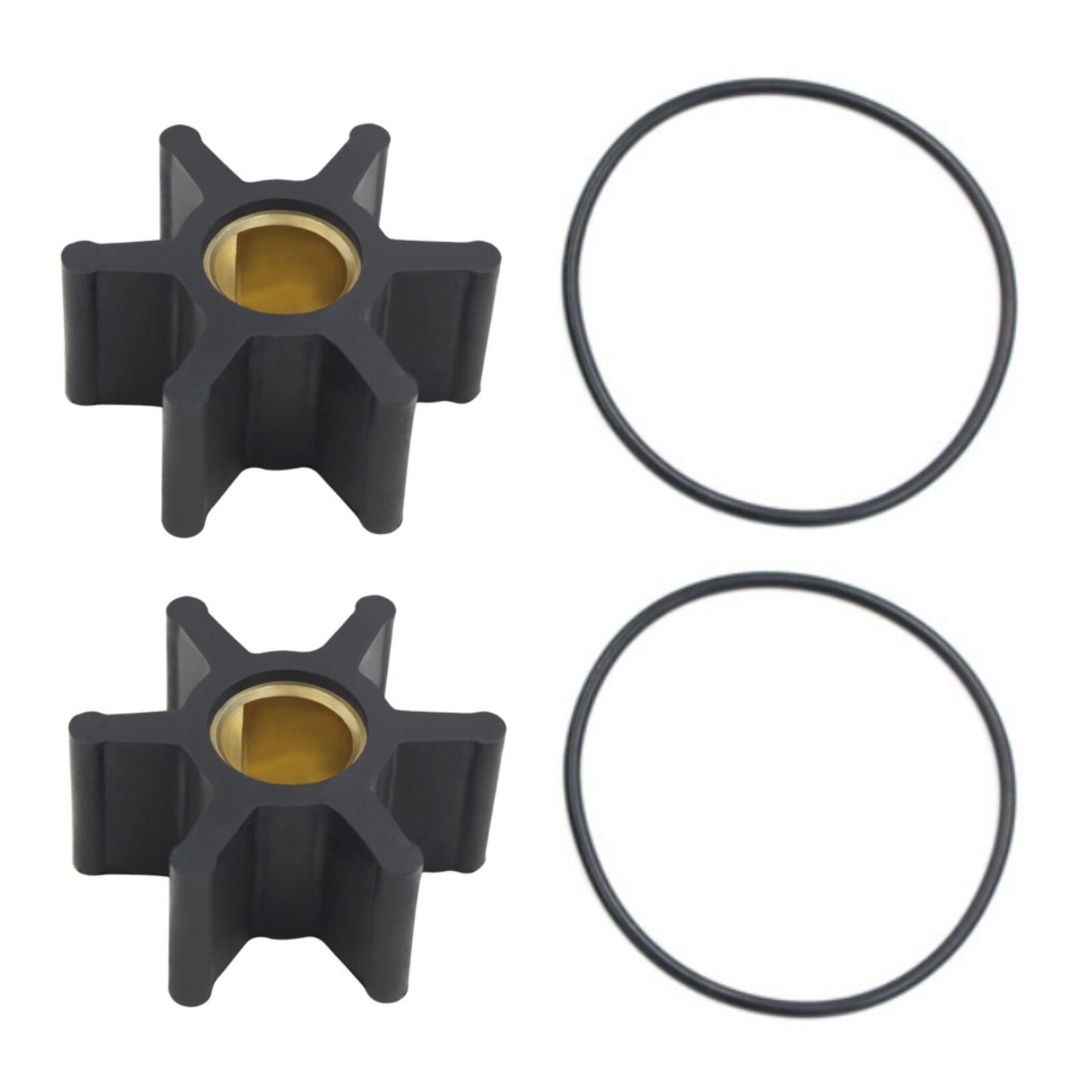 Set of 2 Water Pump Flexible Rubber Impellers for Sherwood 8000K (2000–2023)