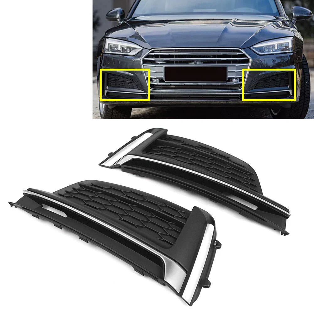 Front Bumper Fog Light Grill Bezel Cover for Audi A5 S5 (2017-2020)