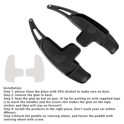 Shift Paddle Extensions for Mercedes Benz AMG C63 (2017–2023) Black