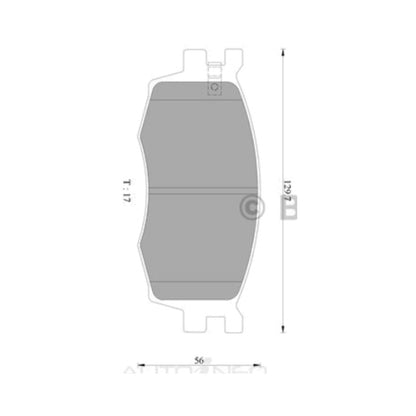 Front Disc Brake Pad Set for Kia Rio (2005–2011)
