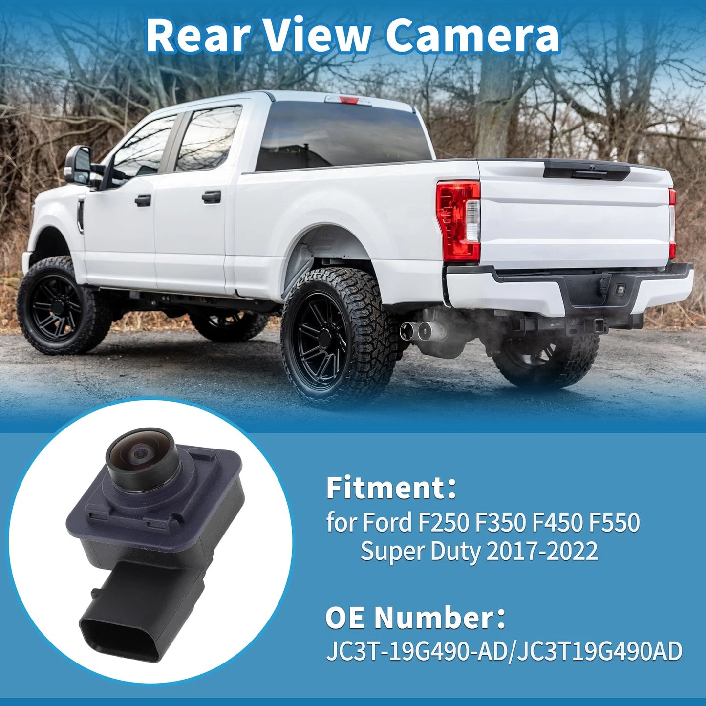Rear Park Assist Backup Camera for Ford F250 F350 F450 F550 Super Duty (2017–2022)