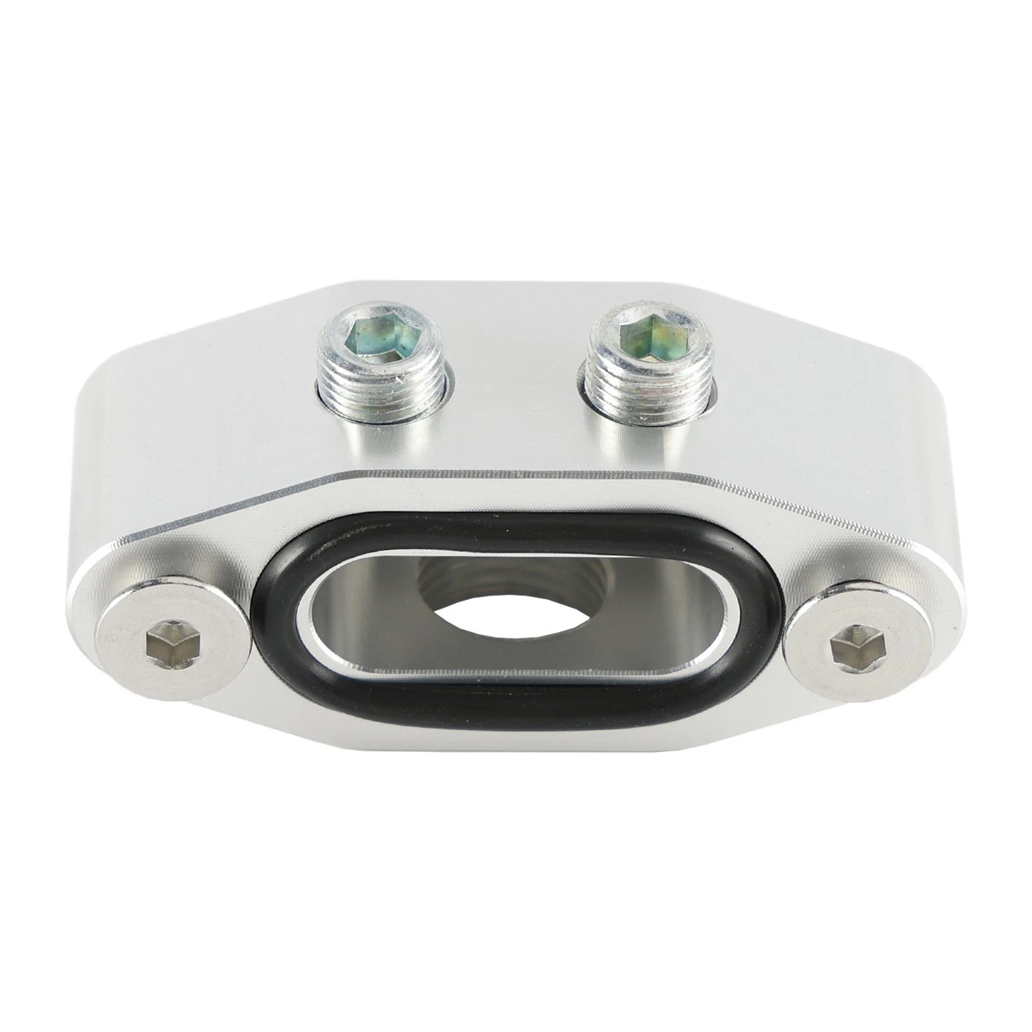 Billet LS Twin Turbo Dual 90 Degree Oil Feed Line Adapter Plate for LS Engines