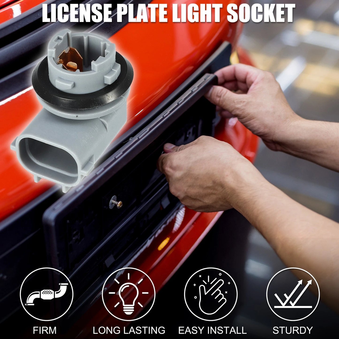 License Plate Light Socket for Toyota Tacoma (1995–2004) 2 Pins No.9006909005