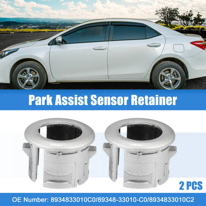 2 x Parking Sensor Retainer Holders for Lexus ES350 (2007) Durable Silver Tone