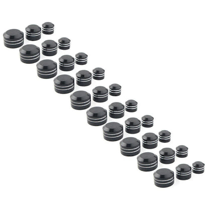 11mm Black CNC Inner Motor Bolt Topper Caps for Harley