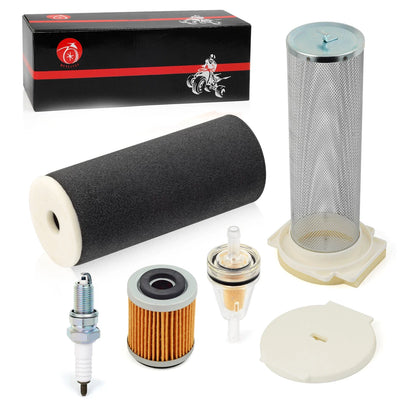 Air Filter Kit End Cap Oil Filter Spark Plug for Yamaha Raptor 350 (2004–2013)