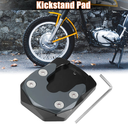 Set of 1 Kickstand Pad for Yamaha YZF-R15 (2017–2023) Black Titanium Tone