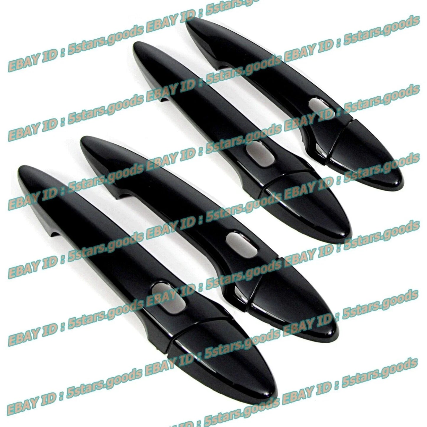 Glossy Pure Black Side Door Handle Cover Trim for Lexus LS (2006–2017)