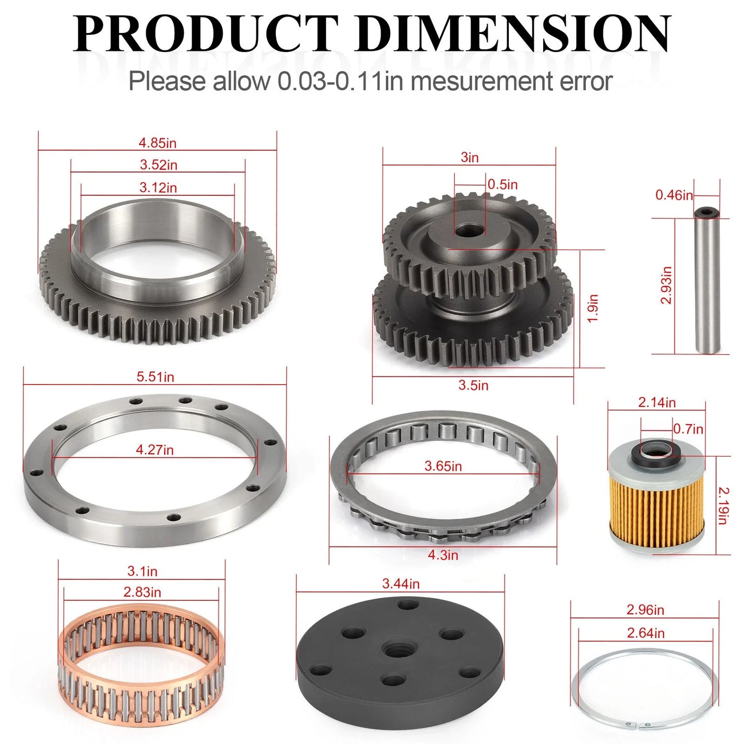 Starter Clutch Kit & Puller Idler for Yamaha V-Star 1100 XVS1100 (1999–2009)