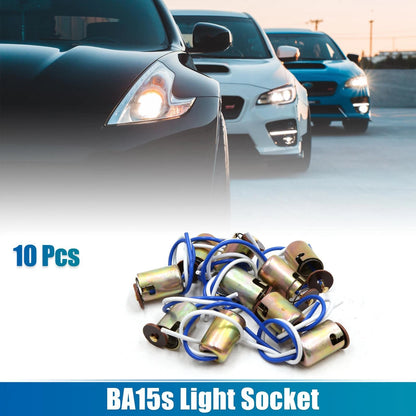 10pcs BA15S LED Light Bulb Socket Holder for Car Wiring Harness