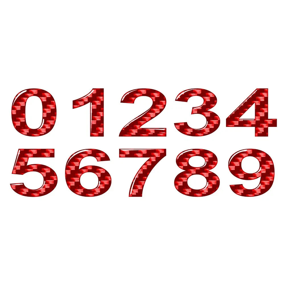 Carbon Red Window Door Wall Car Badge Emblem Decal Sticker for Make & Model