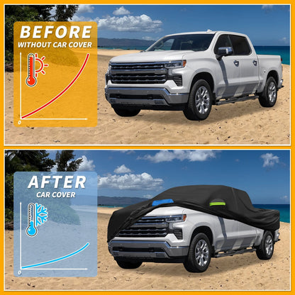 Waterproof Car Cover with Door Zipper for Chevrolet Silverado