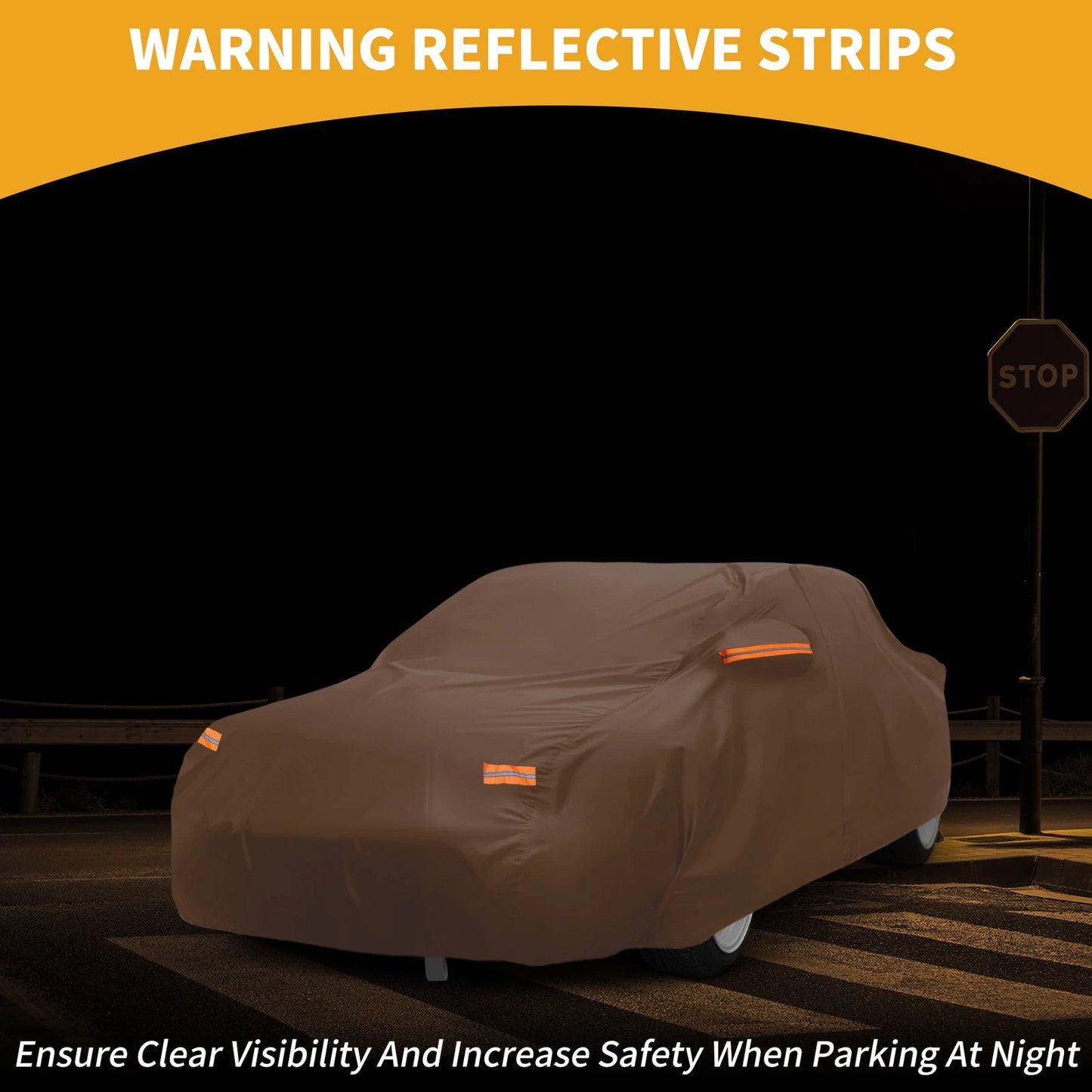 Waterproof Car Cover for Toyota Supra (All Weather, Orange, Zipper)