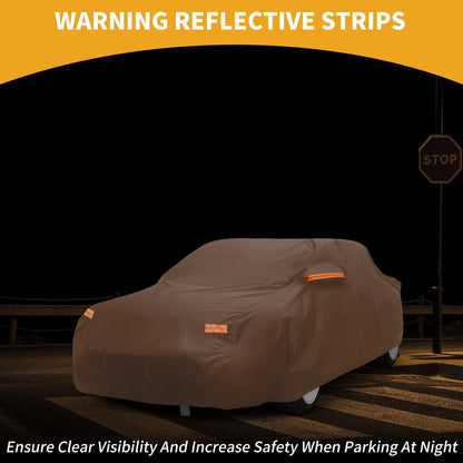 Waterproof Car Cover for Toyota Supra (All Weather, Orange, Zipper)