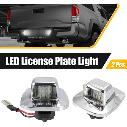 2X LED License Plate Light Assembly for Chevy C1500 C2500 (1990–1999)