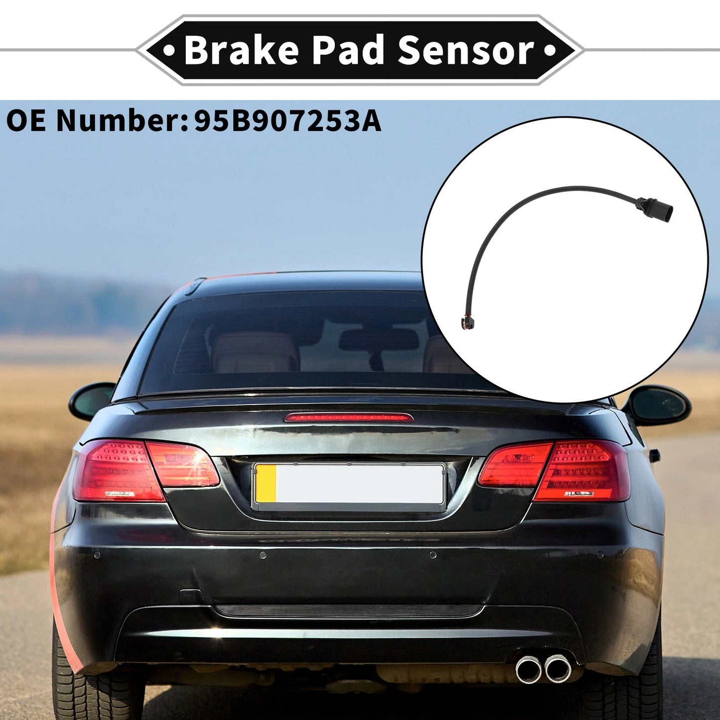 1pc Brake Pad Wear Sensor for Porsche Macan (2014–2024) No. 95B907253A
