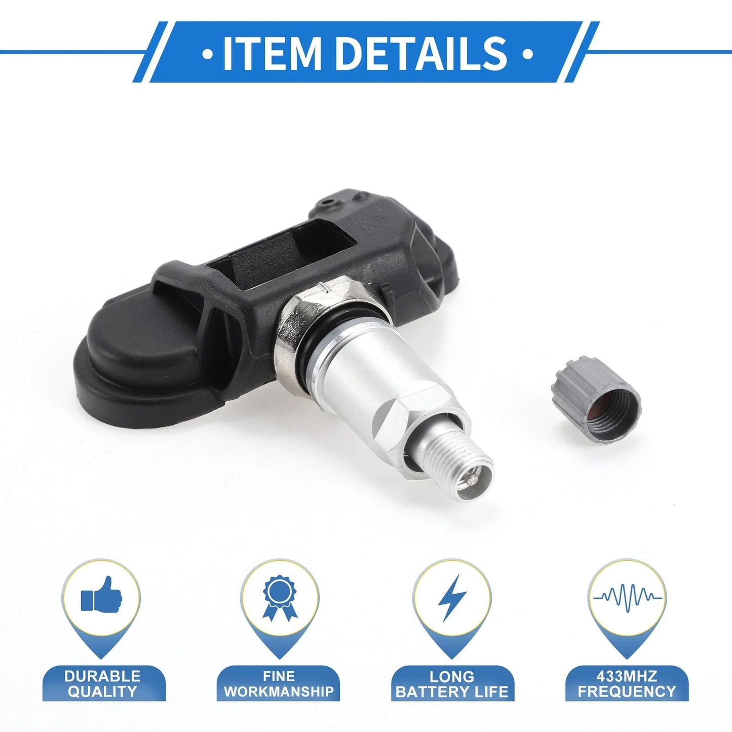 Tire Pressure Sensor for Mercedes-Benz C250 (2012-2015) 1 x 433MHz