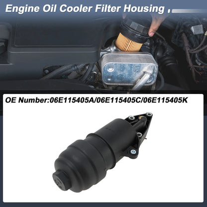 Engine Oil Filter Housing for Audi A4 (2005–2008) V6 3.2L No.06E115405A Set of 1