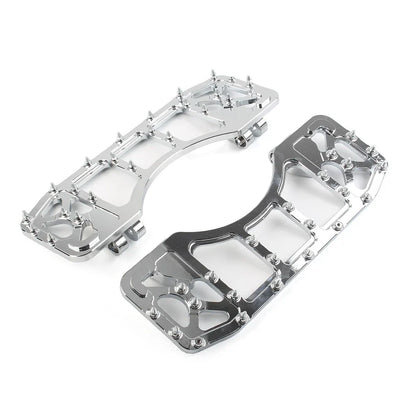 CNC Front Floorboards for Harley Touring Dyna FLD (2014-2023) - Chrome Pair