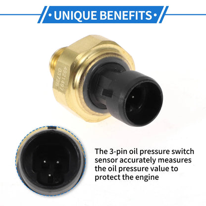 Engine Oil Pressure Sensor for Dodge 2500 3500 (1998-2001) Metal Black