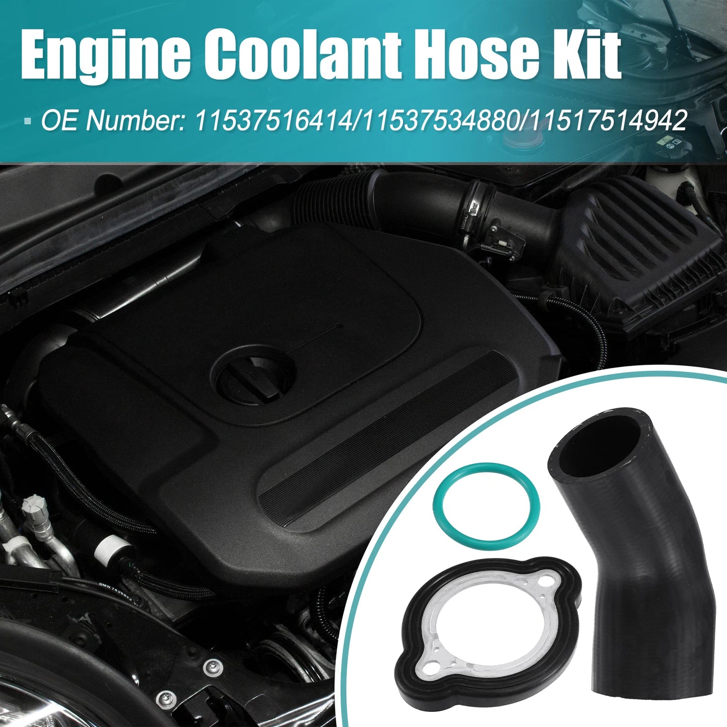 Engine Coolant Hose Kit for BMW E82 E90 E91 E92 E93 (2007–2013) No. 11537516414/11537534880