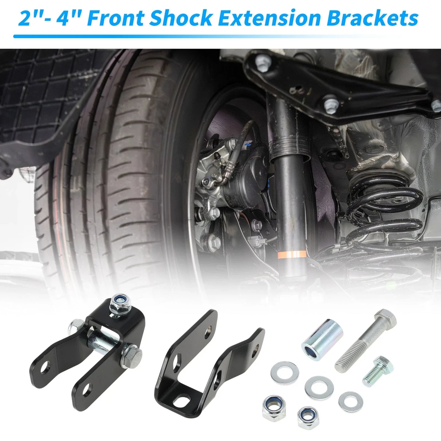2" Front Shock Extenders for Chevrolet GMC K1500 K2500 4WD (1988-1998)